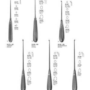 G341 Bone Curettes Lempert Halle Daubenspeck Bushe