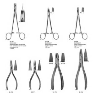 G382 Wire Holding Forceps Wire Tightening Pliers Durogrip With Serrated Jas One Jaws Smooth With Serrated Jaws